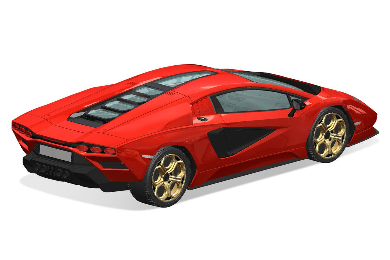 1/32 SNAP KIT #19-B Lamborghini Countach LPI 800-4(Red) (06540)