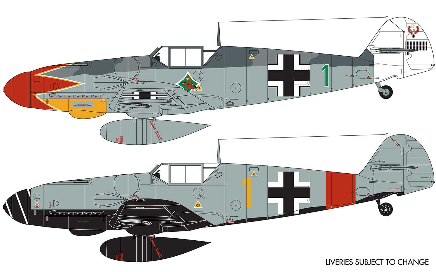 Avion de chasse Airfix BF 109G-6 1/72 ARX2029