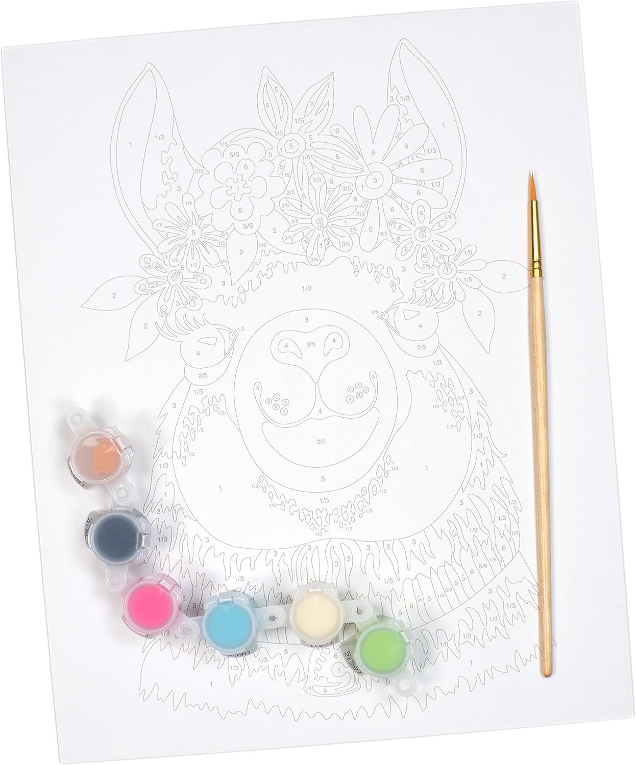 Paint By Number Flowery Llama 8"x10" DIM91738 BEGINNER