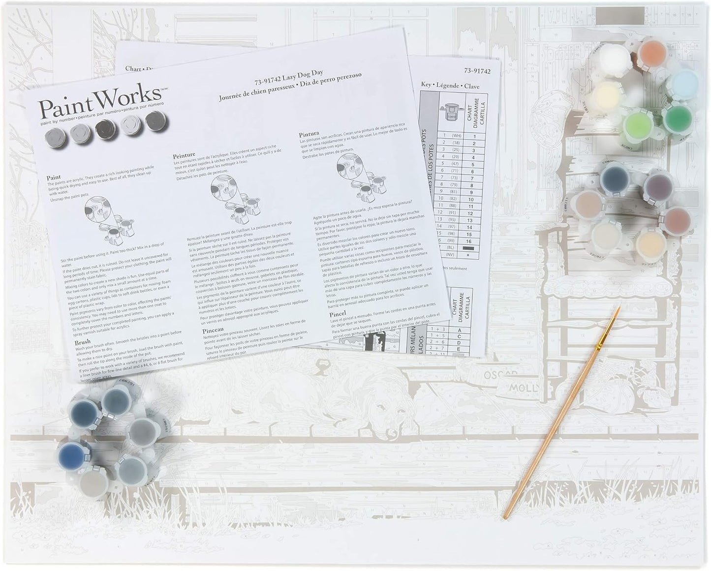 Paint By Number Lazy Dog Day 20"x16" DIM91742