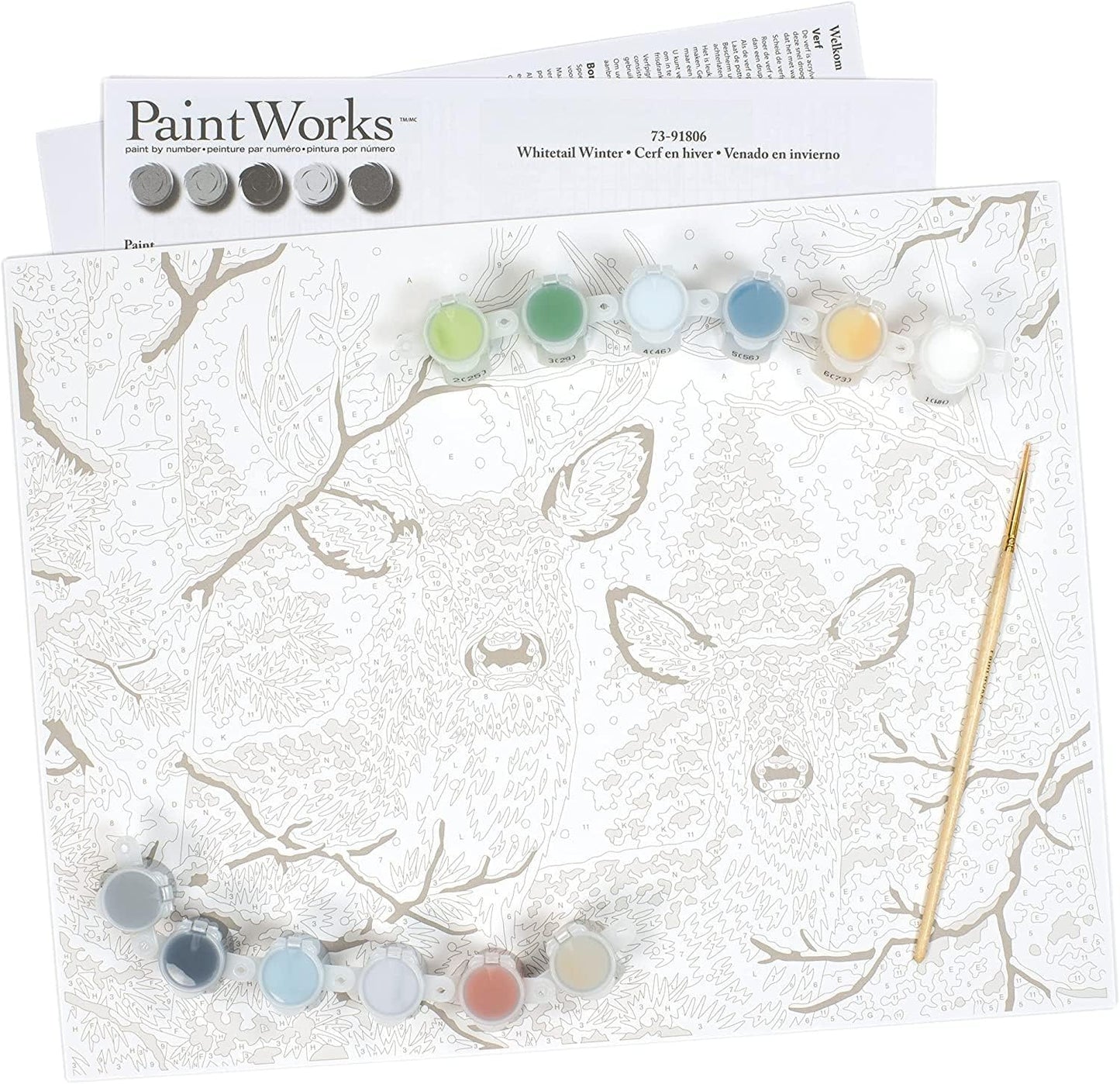 Paint By Number Whitetail Winter 14"x11" DIM91806