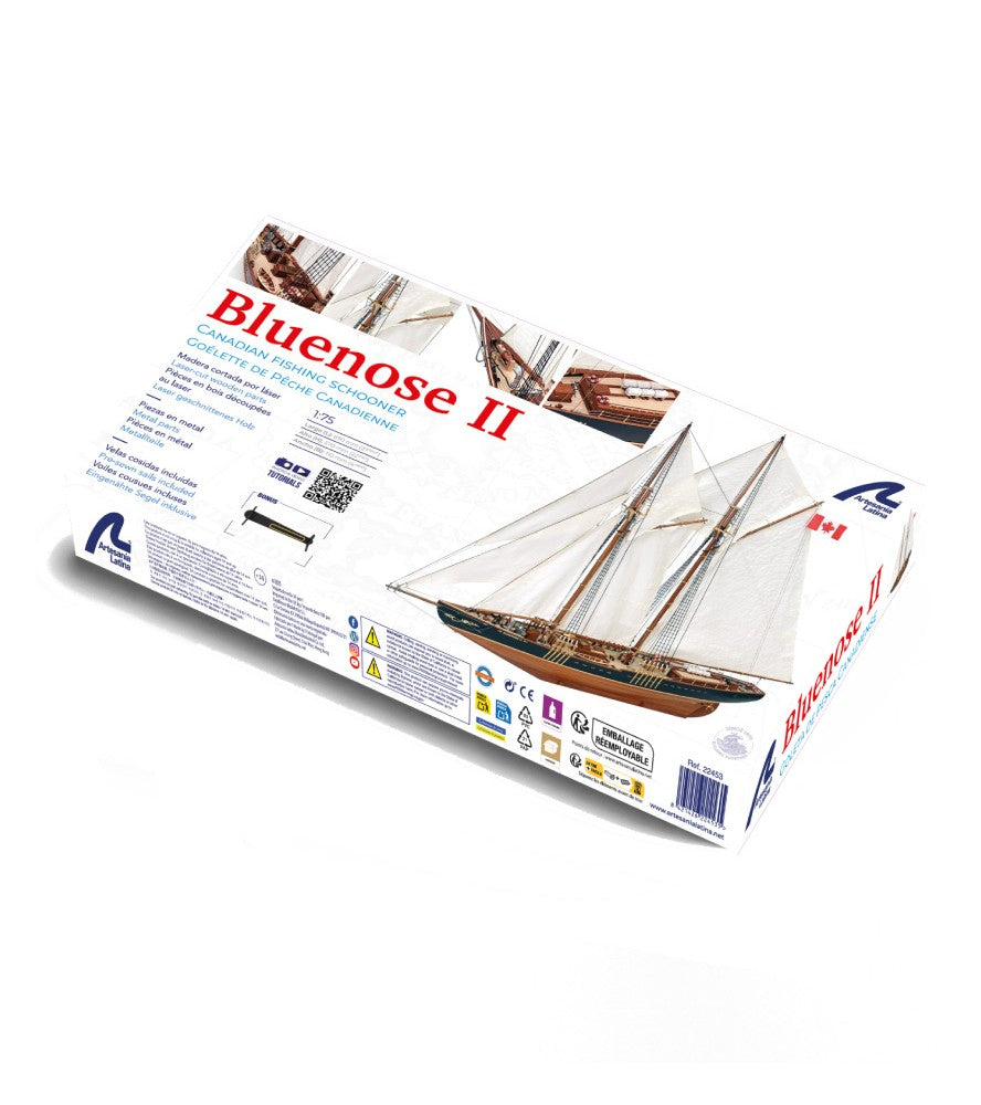 Schooner Bluenose II. 1:75 Wooden Model Ship Kit (22453)