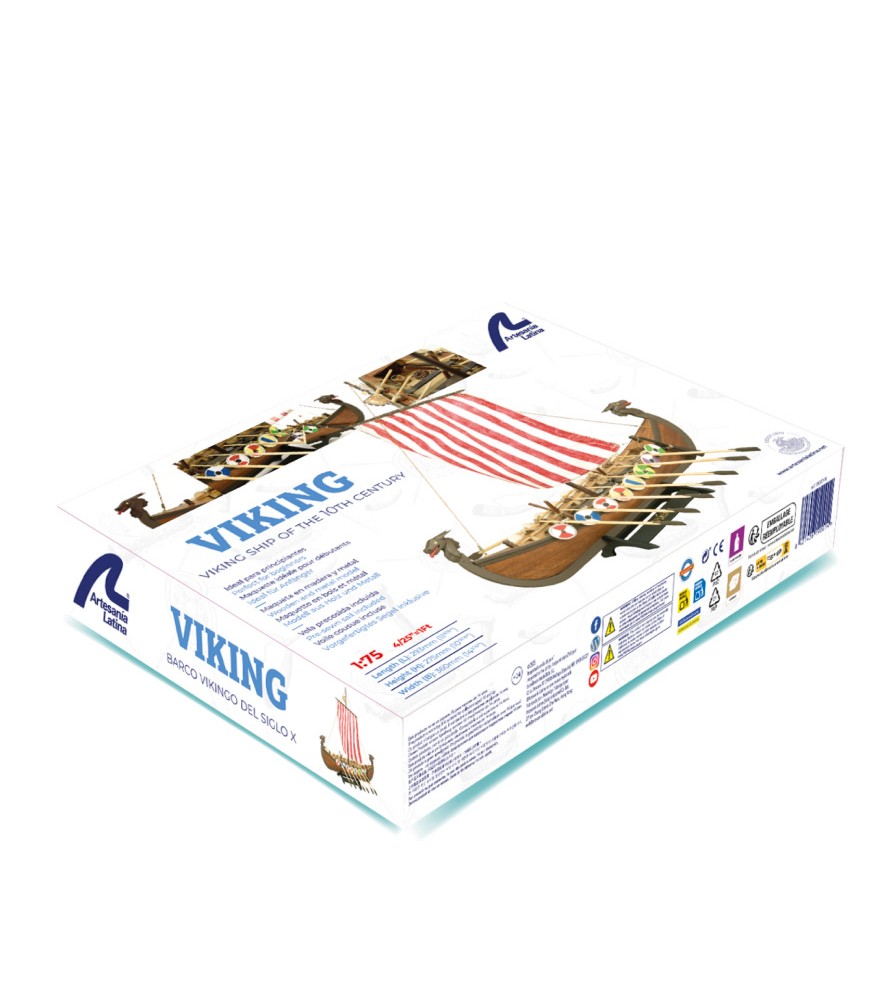 Drakkar Viking. 1:75 Wooden Model Ship Kit (19001)