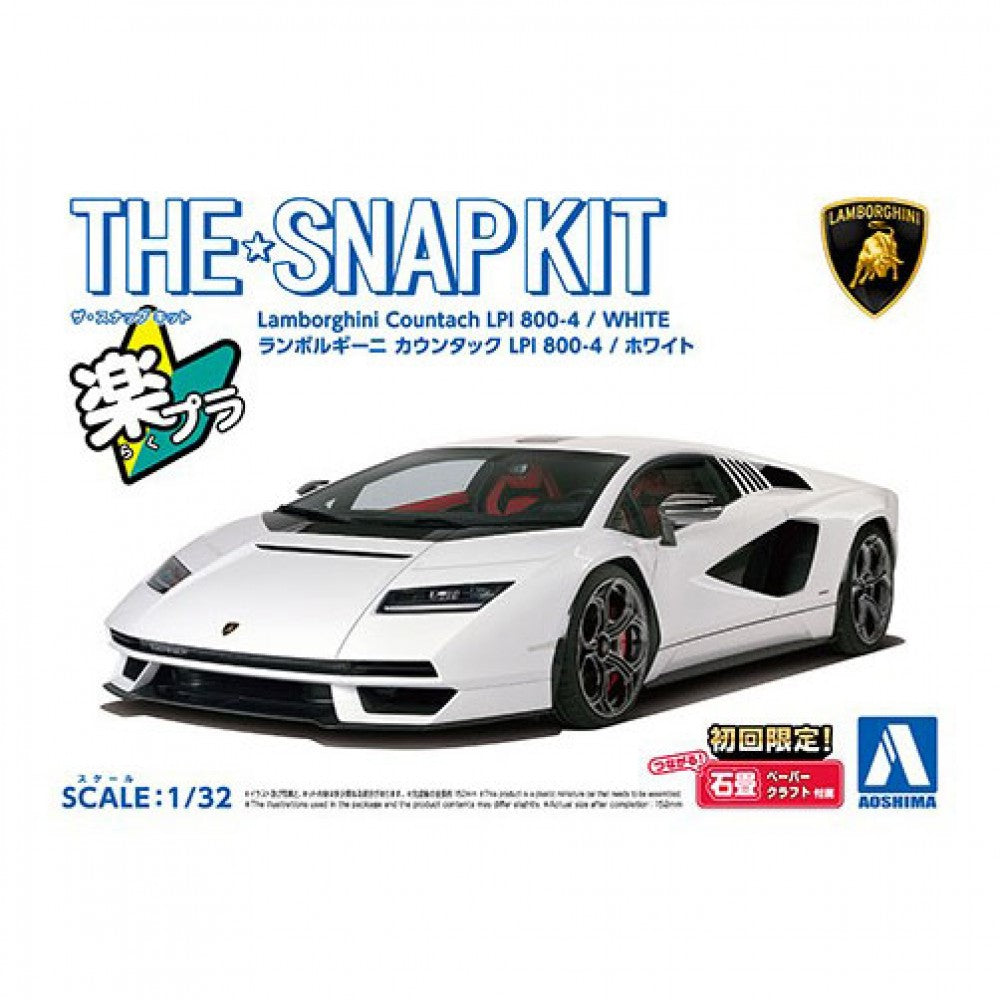 1/32 SNAP KIT #19-A Lamborghini Countach LPI 800-4(White) (06539)