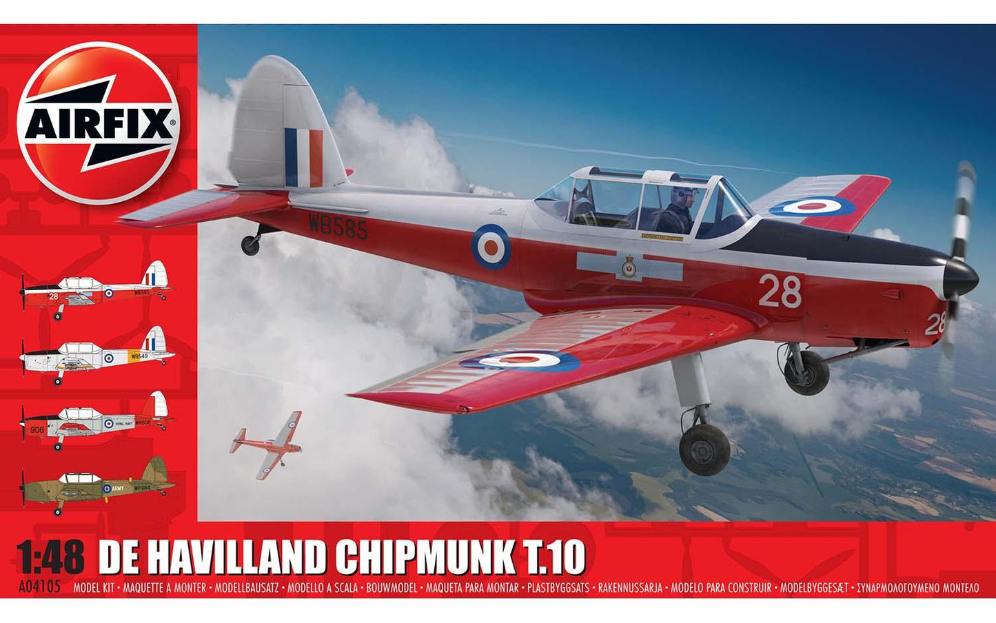 Avion De Havilland Chipmunk T.10 d'Airfix 1/48 ARX04105 