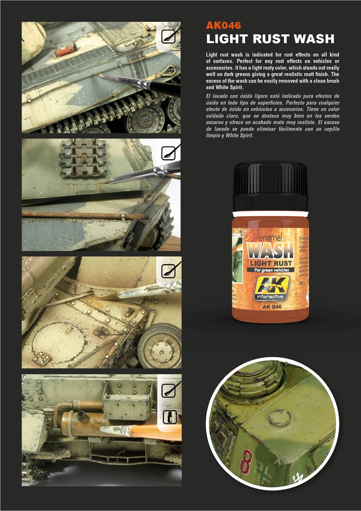 AK Light Rust Wash 35ml (AK046)