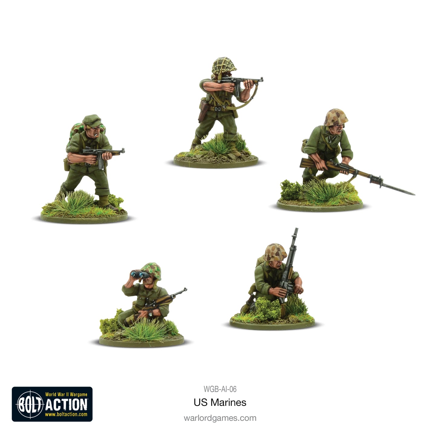 Bolt Action US Marines Plastic Box Set 1/56 (WGB-AI-06)