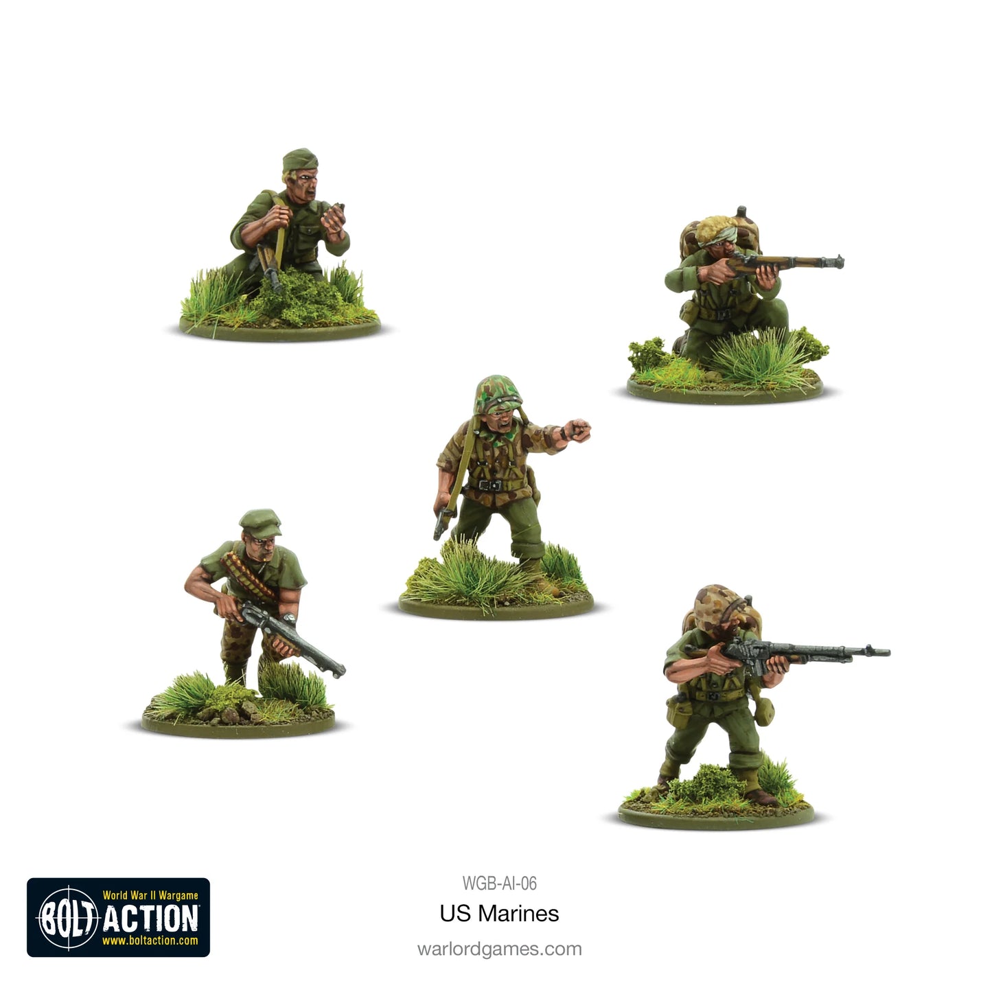 Bolt Action US Marines Plastic Box Set 1/56 (WGB-AI-06)