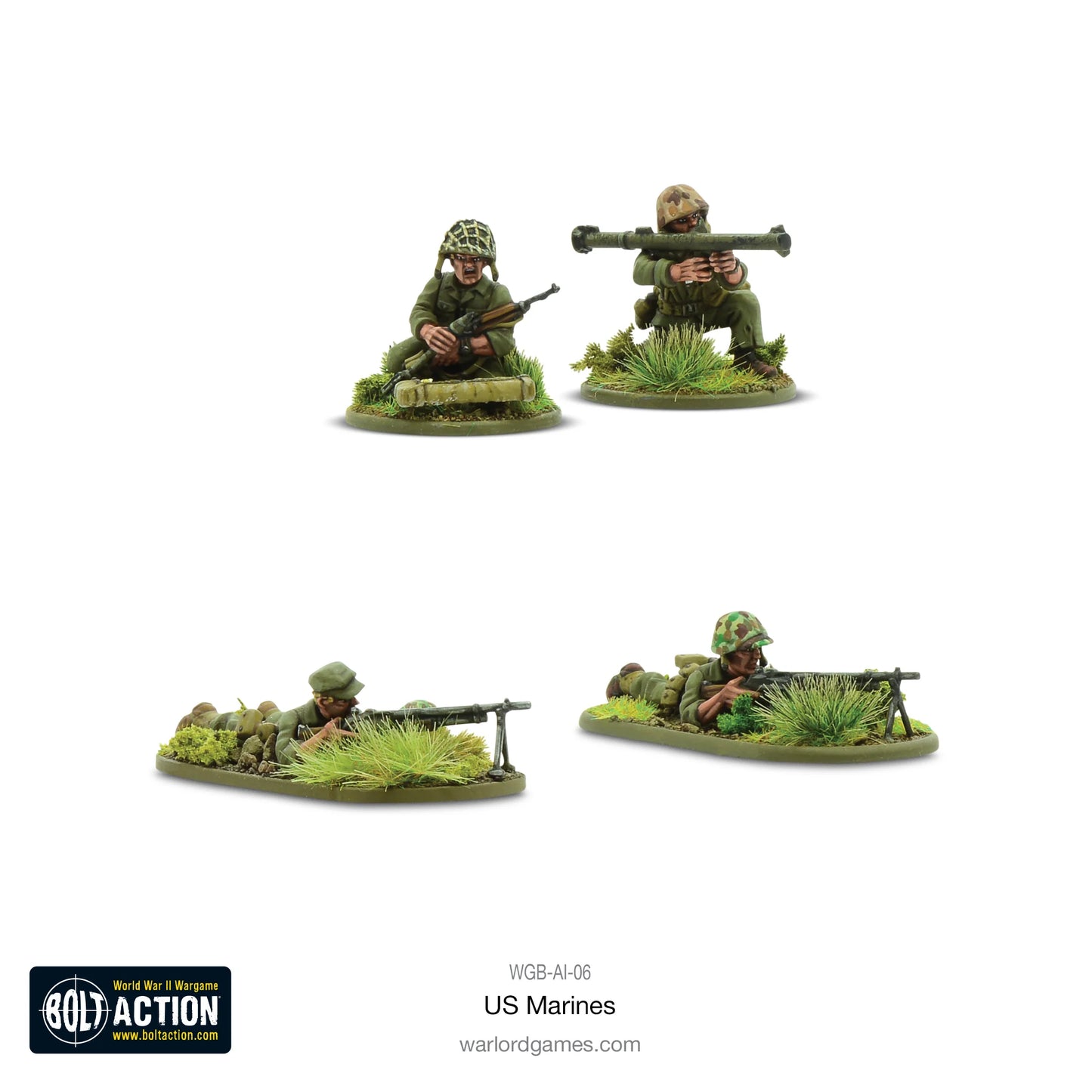 Bolt Action US Marines Plastic Box Set 1/56 (WGB-AI-06)