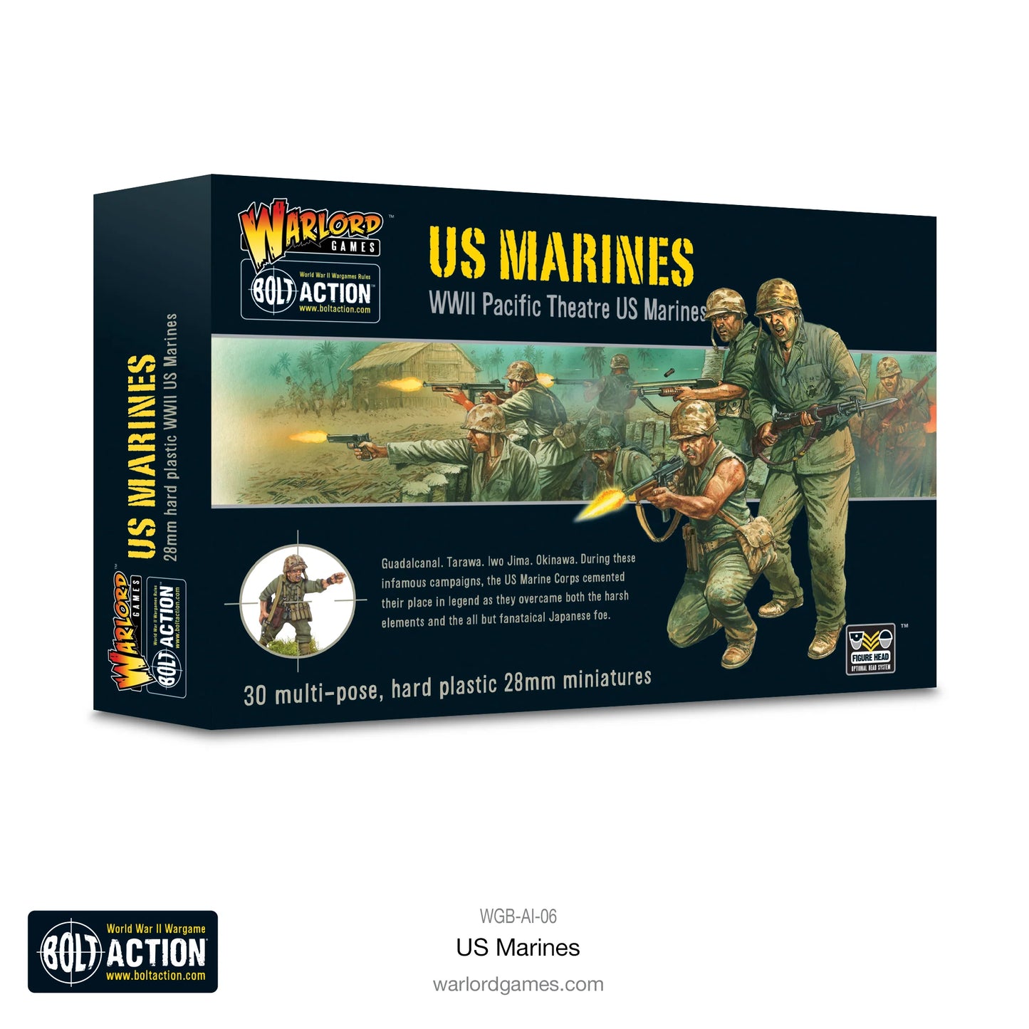 Bolt Action US Marines Plastic Box Set 1/56 (WGB-AI-06)