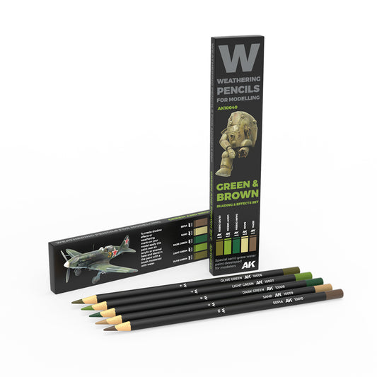 AK Pencil Set Green and Brown (AK10040)