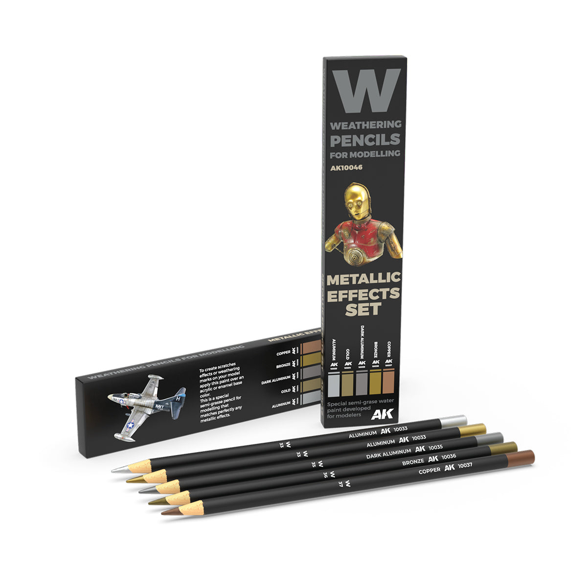 AK Pencil Set Metallics Effects Set