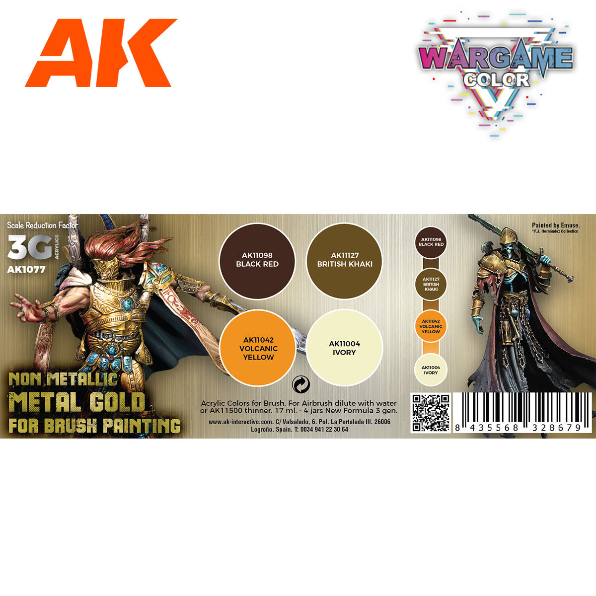 AK Set Non Metallic Metal Gold (AK1077)