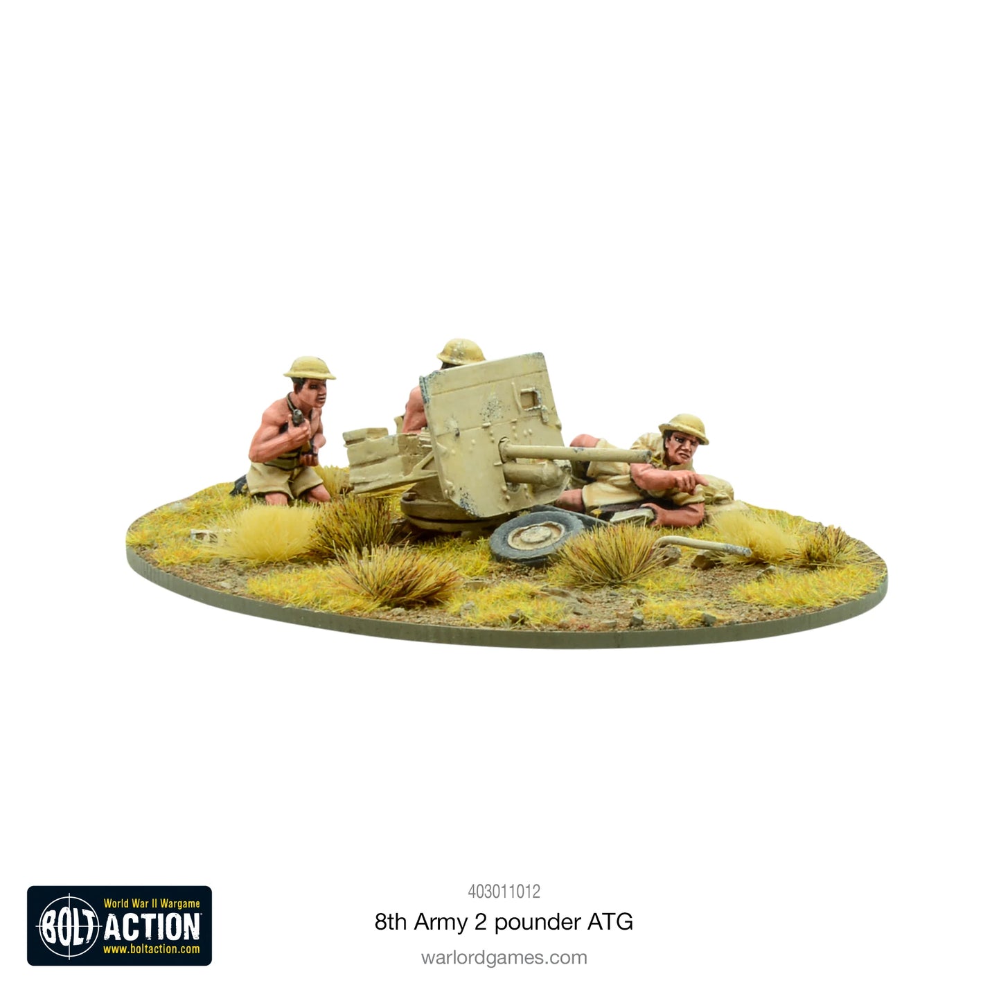 Bolt Action 8th Army 2 Pounder ATG 1/56 (403011012)