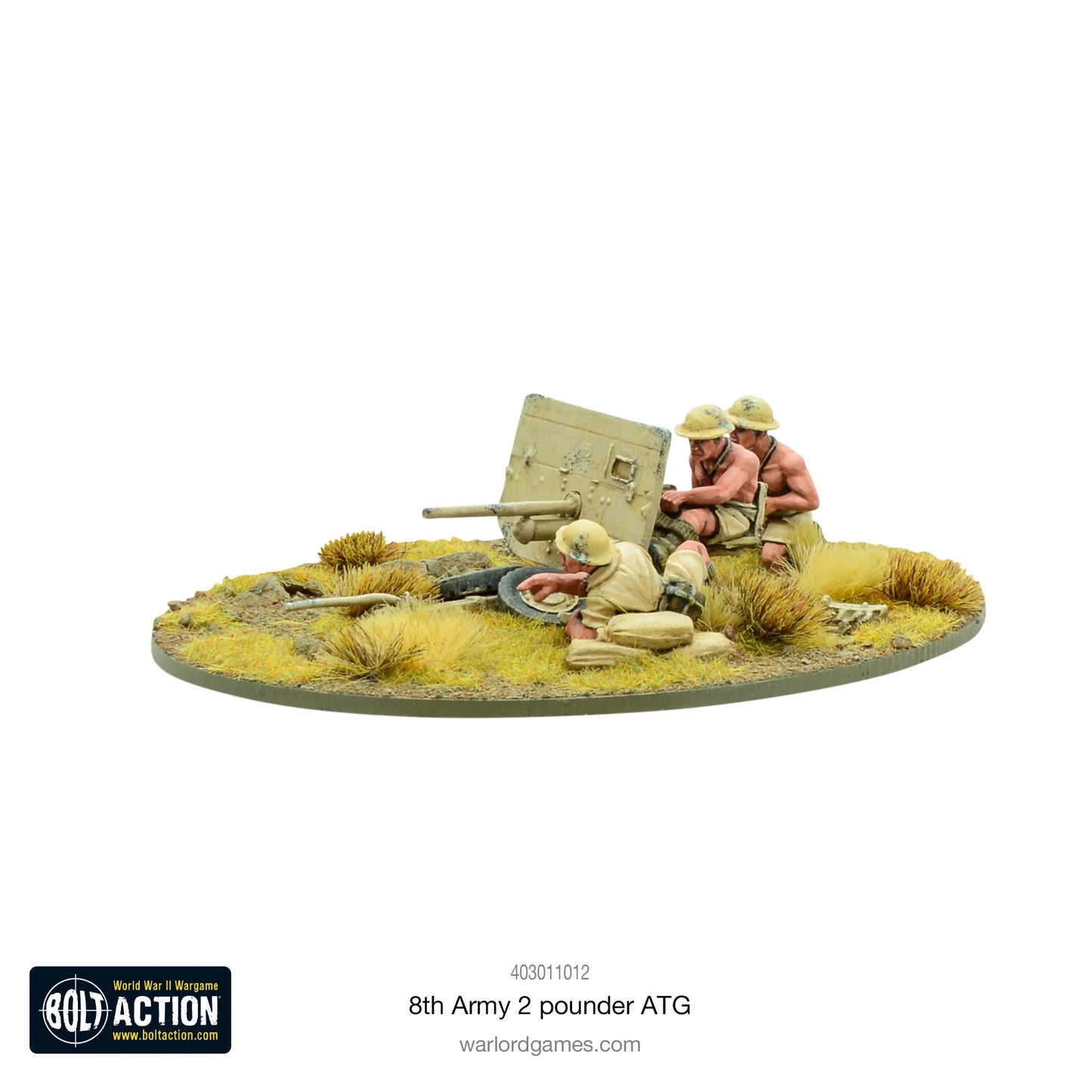 Bolt Action 8th Army 2 Pounder ATG 1/56 (403011012)