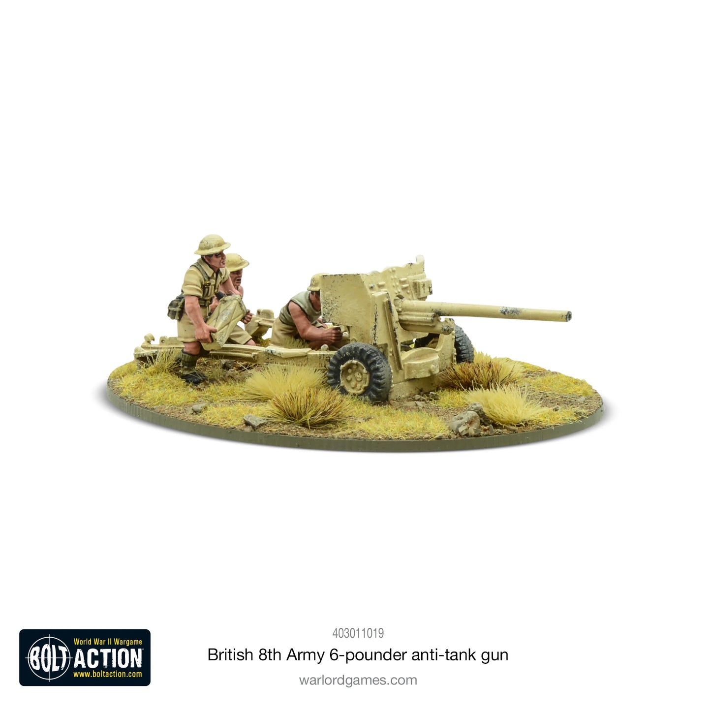 Bolt Action 8th Army 6 Pounder ATG 1/56 (403011019)