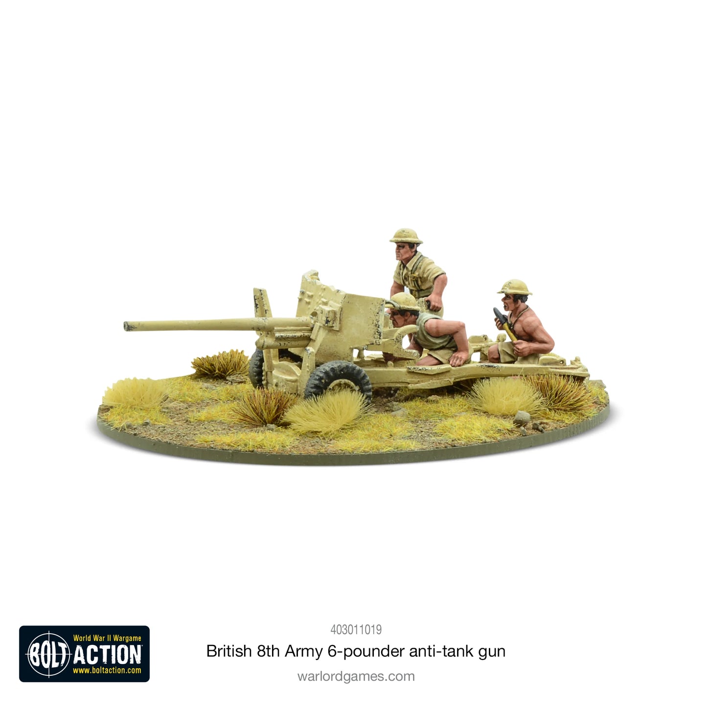 Bolt Action 8th Army 6 Pounder ATG 1/56 (403011019)