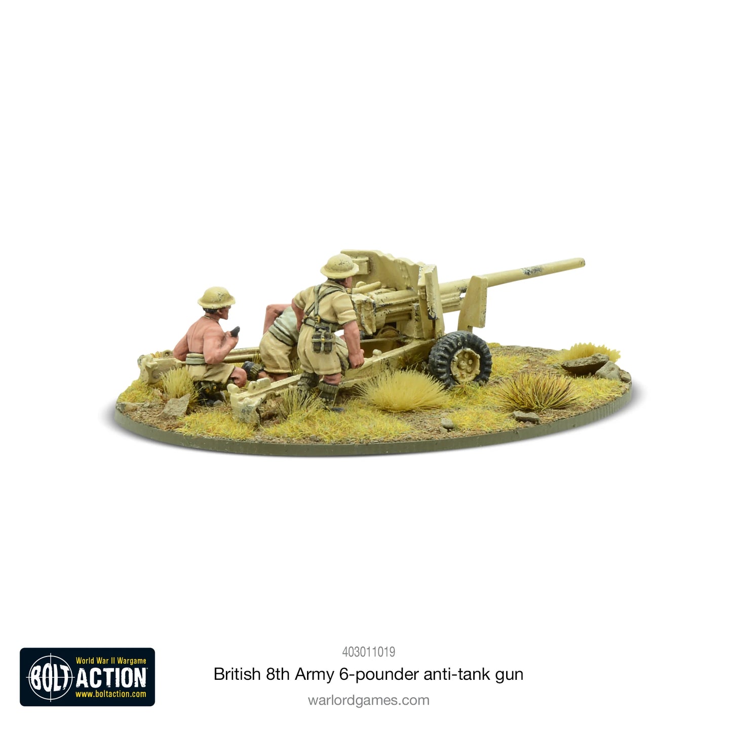 Bolt Action 8th Army 6 Pounder ATG 1/56 (403011019)