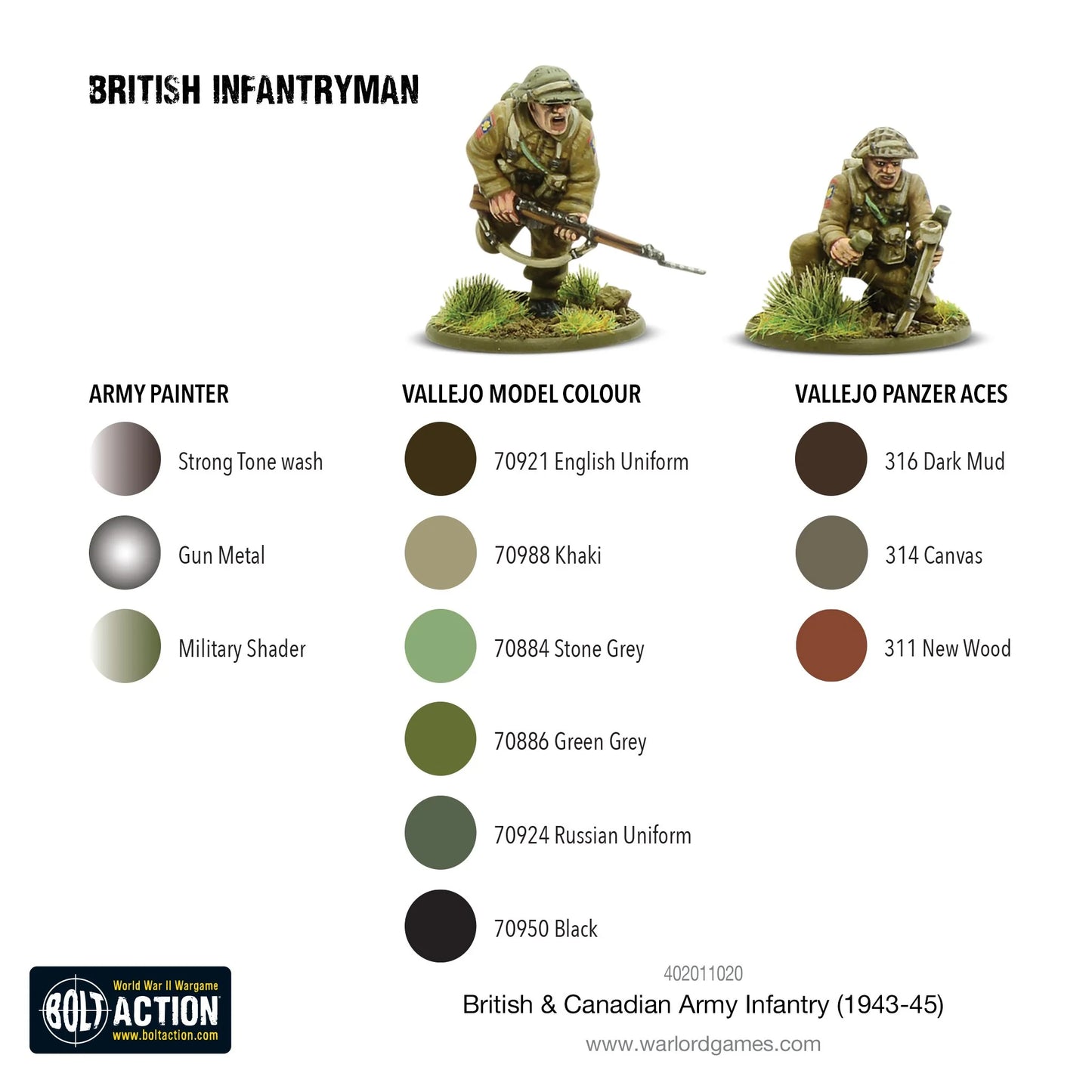 Bolt Action British & Canadian Infantry 1/56 (402011020)