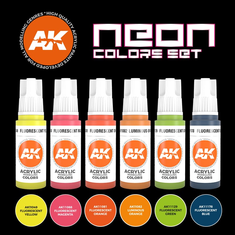 AK 3rd Gen Neon Color Set (AK11610)