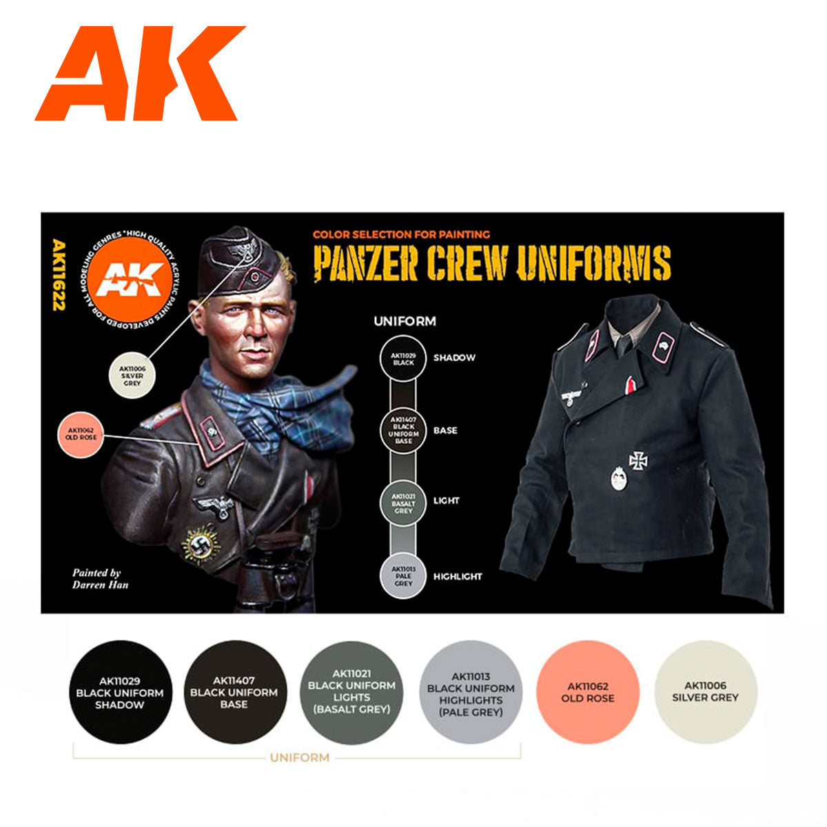 AK 3rd Gen Panzer Crew Black Uniforms (AK11622)