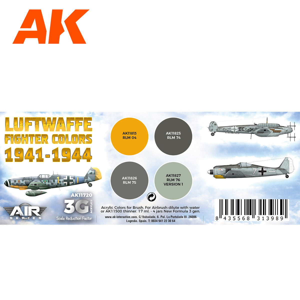 AK 3rd Gen WWII Luftwaffe Fighter Colors (AK11720)