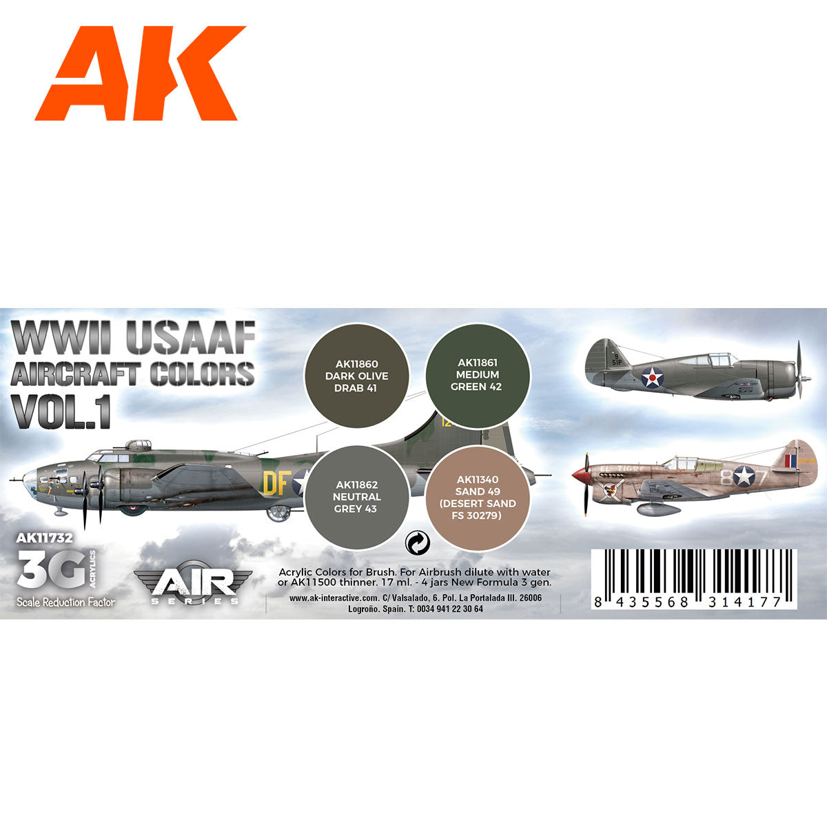 AK 3rd Gen WWII USAAF Aircraft Colors Vol1 (AK11732)