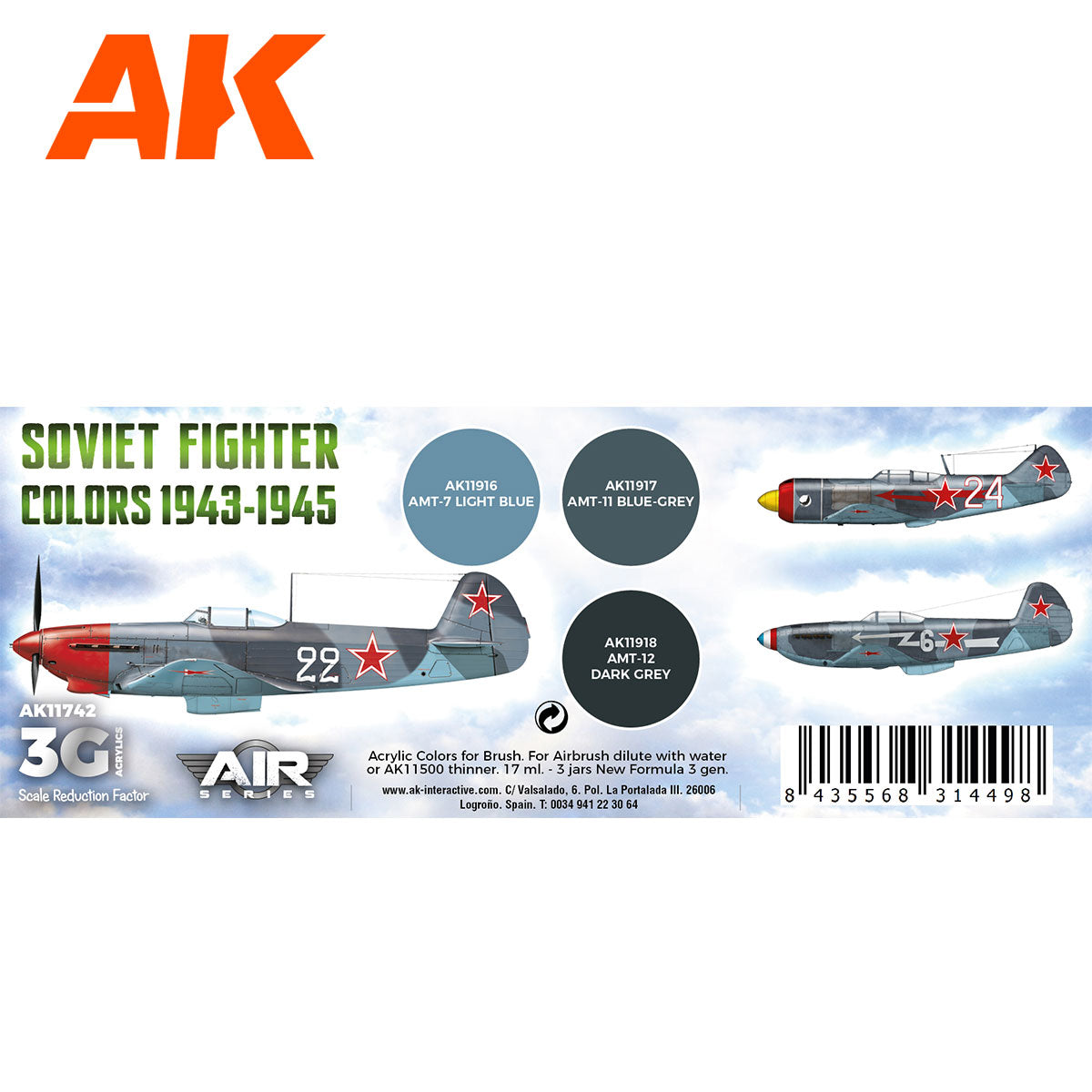 AK 3rd Gen Soviet Fighters 1943-45 Set (AK11742)