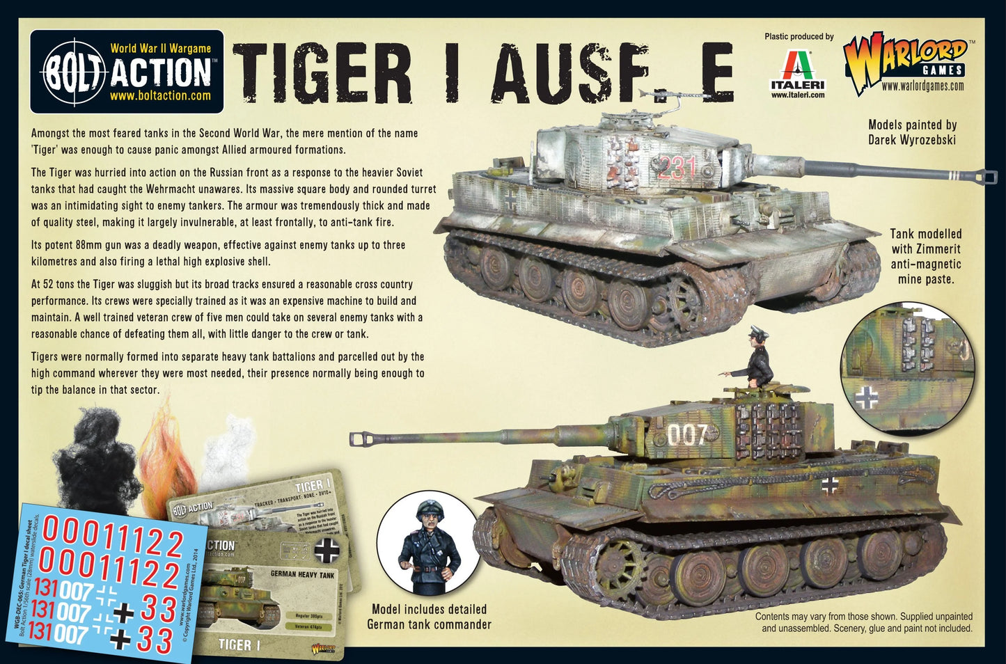 Bolt Action Tiger I Ausf E 1/56 (402012015)