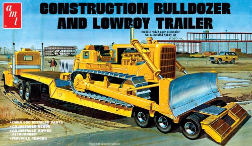 Lowboy Trailer & Bulldozer 1/25 AMT1218