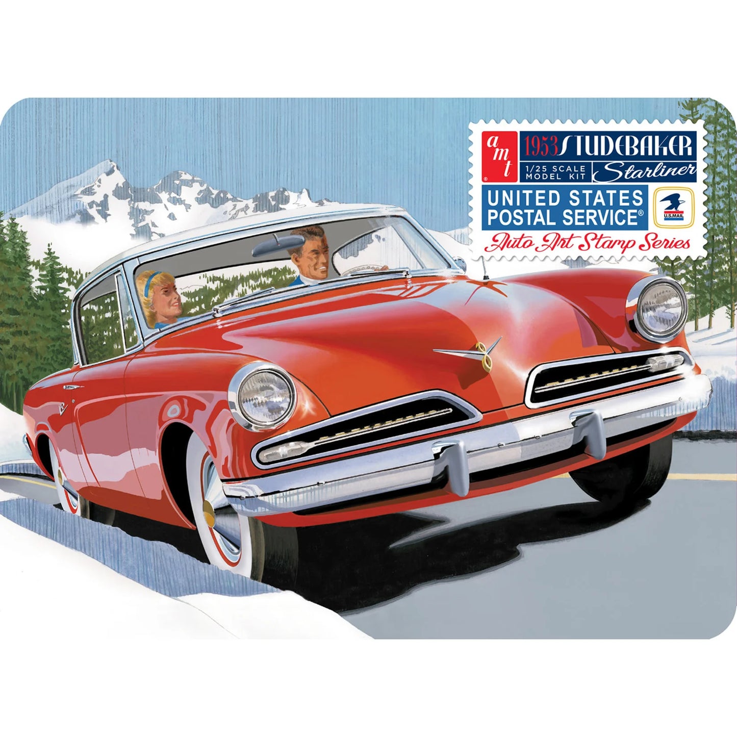 1953 Studebaker Starliner USPS Boîte de collection 1/25 AMT1251