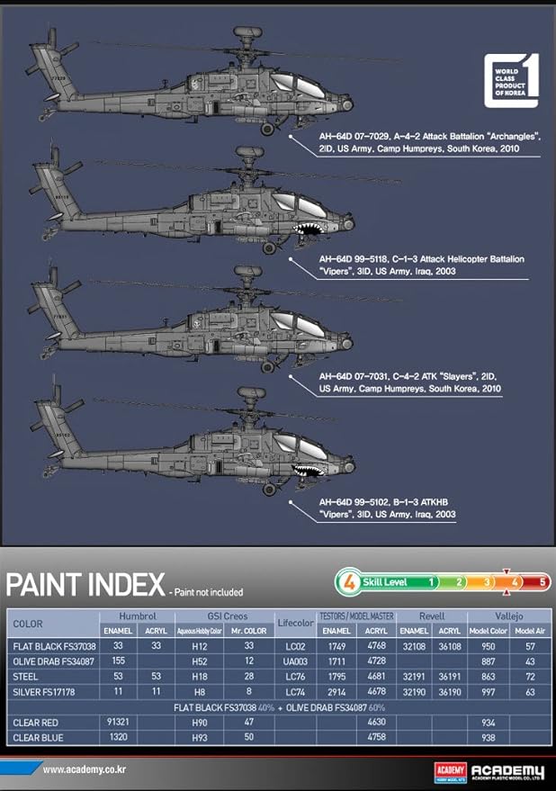 AH-64D Block II 1/72 ACY12514