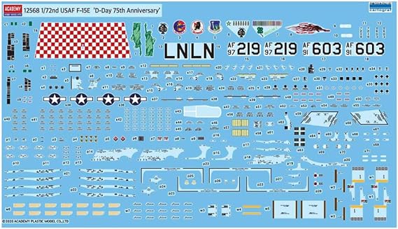 USAF F-15E Strike Eagle D-Day 75th Anniversary Paint Plastic Model