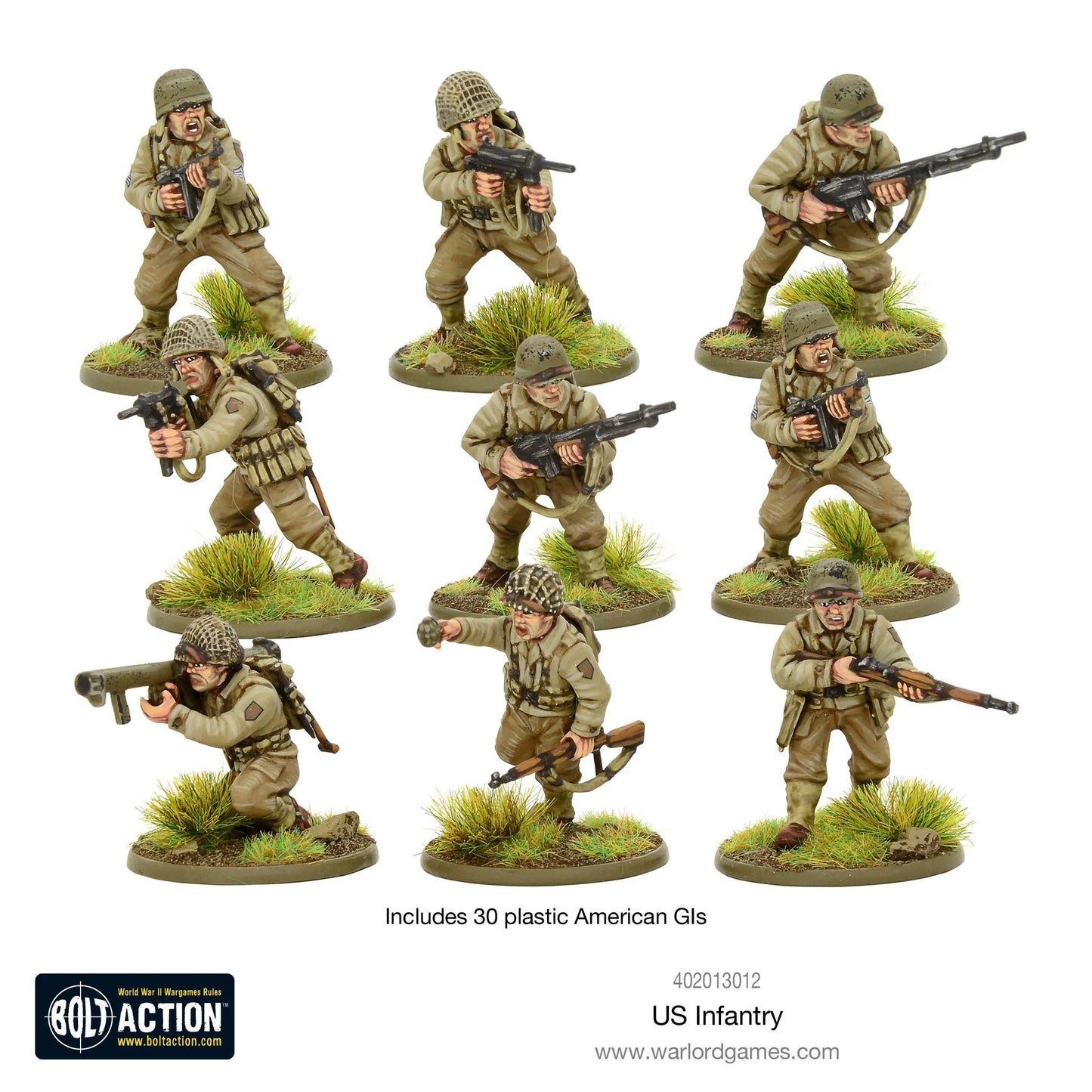 Bolt Action US Infantry WWII American GIs 1/56 (402013012)