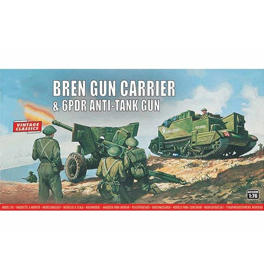 Porte-mitrailleuse Airfix Bren et canon antichar de 6 livres 1/72 ARX1309