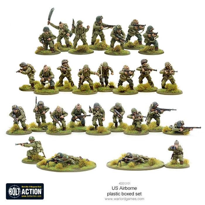 Bolt Action US Airborne Late WWII Paratroopers 1/56 (402013101)