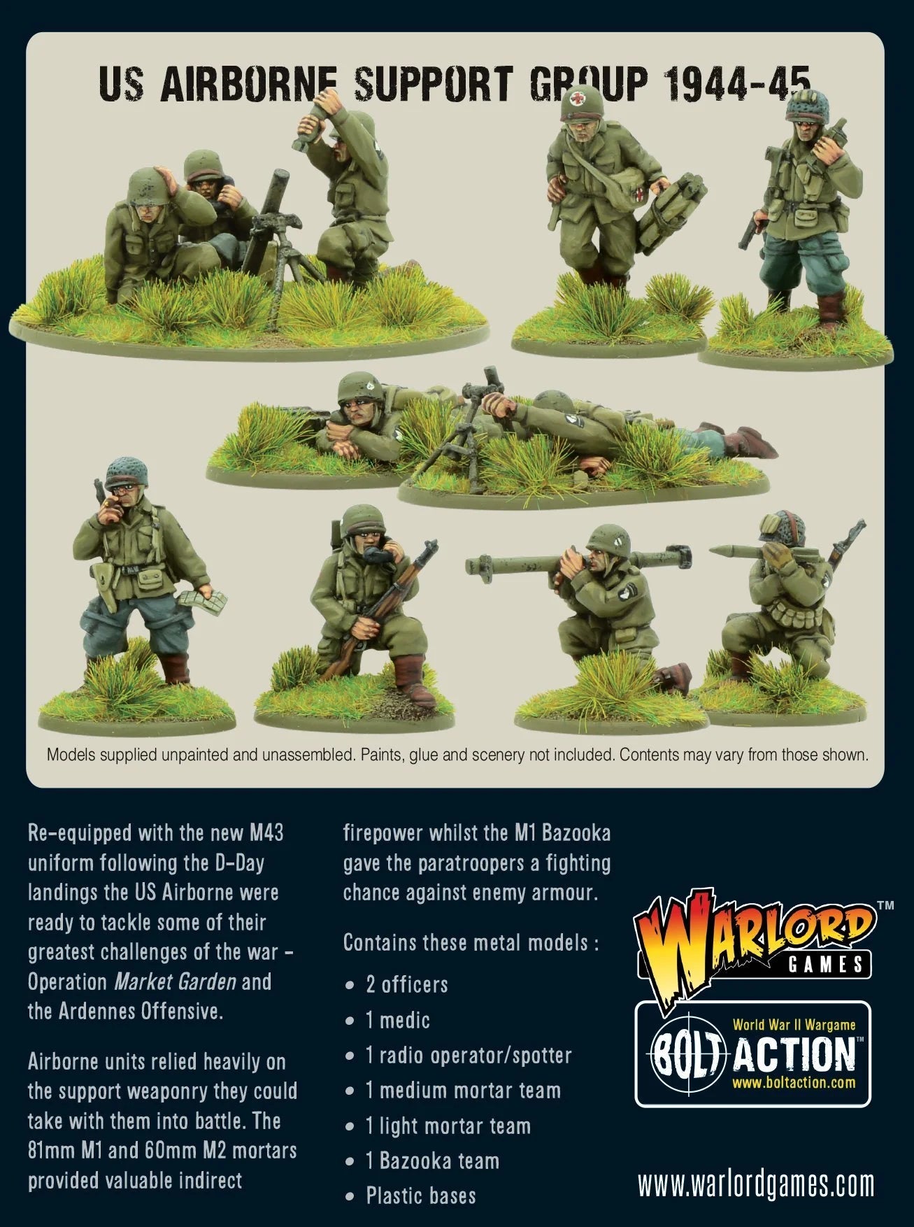 Bolt Action US Airborne Support Group 1/56 (402213105)