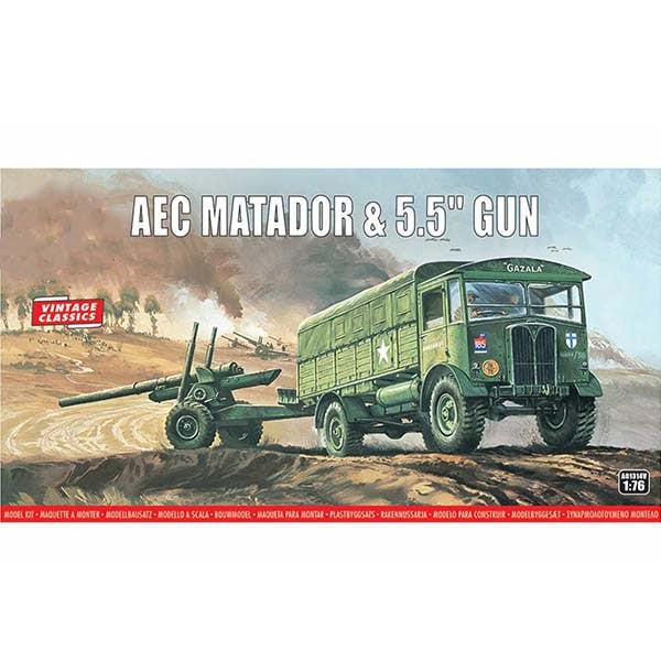 Airfix AEC Matador et canon de 5,5 pouces 1/72 ARX1314