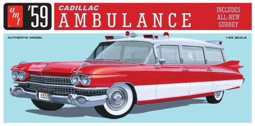 1959 Cadillac Ambulance with Gurney 1/25 AMT1395