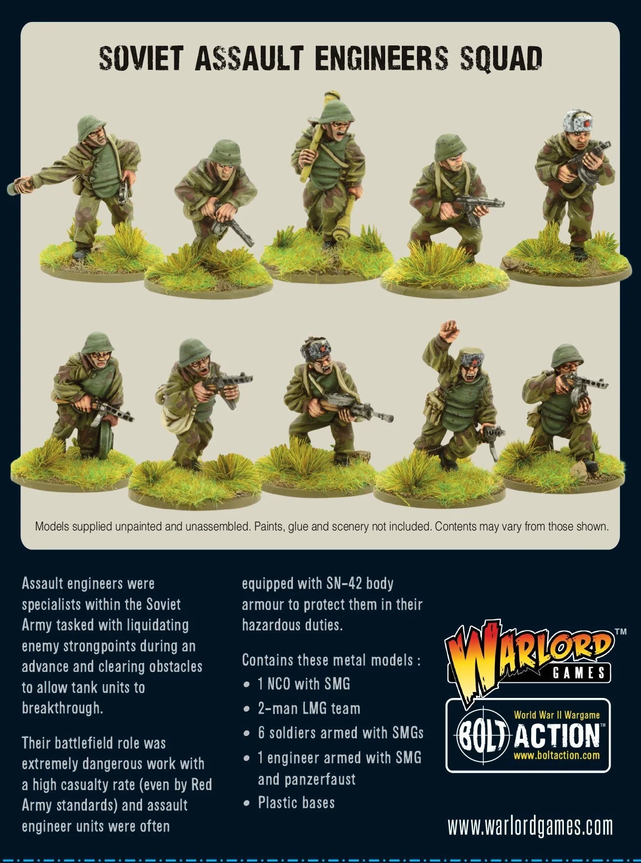 Bolt Action Soviet Assault Engineers Squad 1/56 (402214003)