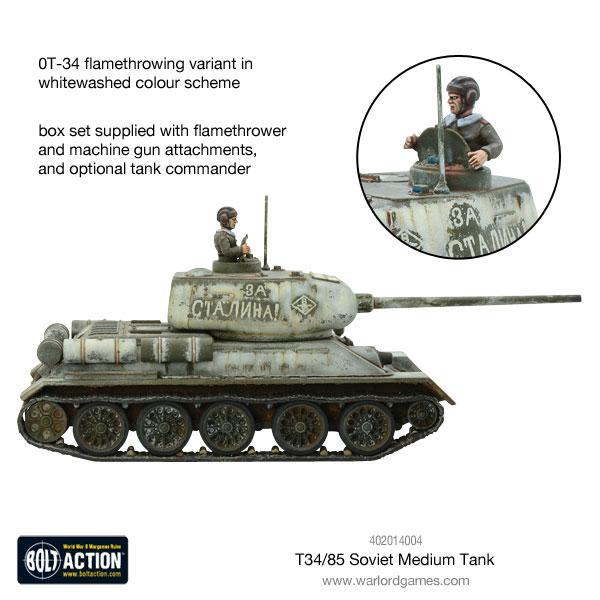 Bolt Action T34-85 Medium Tank 1/56 (402014004)