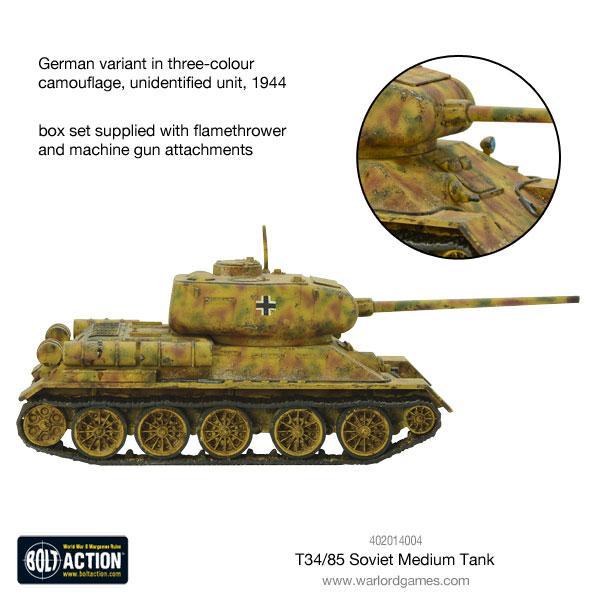 Bolt Action T34-85 Medium Tank 1/56 (402014004)