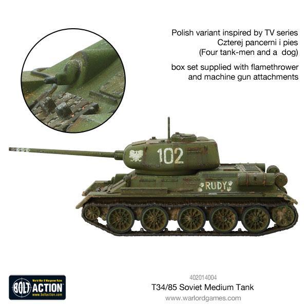 Bolt Action T34-85 Medium Tank 1/56 (402014004)