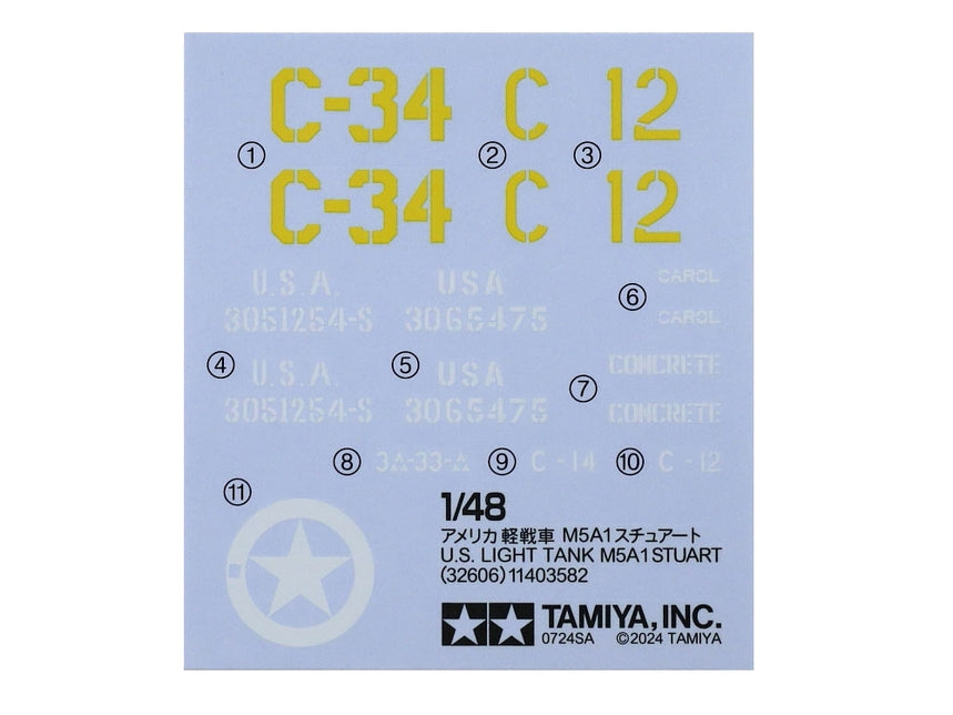 Tamiya US Light Tank M5A1 Stuart 1/48 (32606)