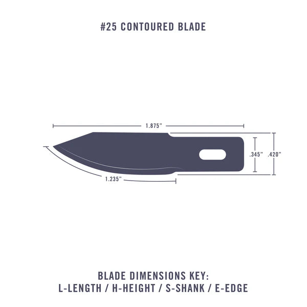 No. 25 Semi-Curved Blade 5pk EXL20025