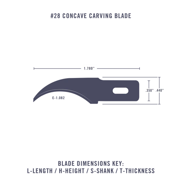 No. 28 Reverse Curve Blade 5pk EXL20028