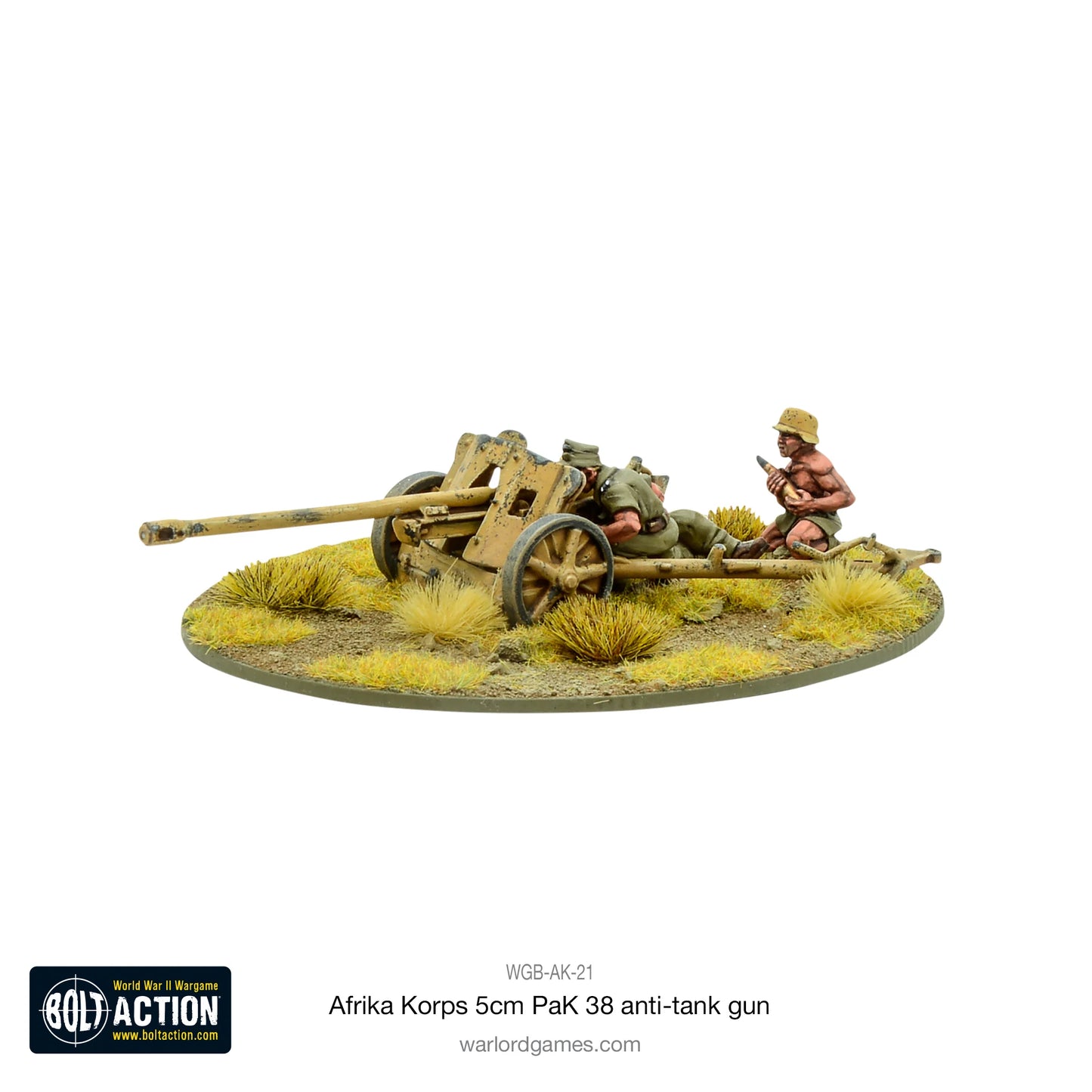 Bolt Action Afrika Korps 5cm Pak38 ATG 1/56 (WGB-AK-21)