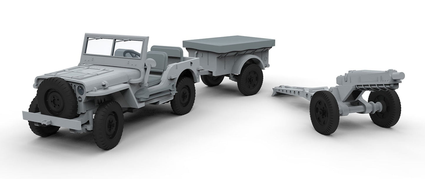 Airfix Willys Jeep, Trailer and Howitzer 1/72 ARX2339