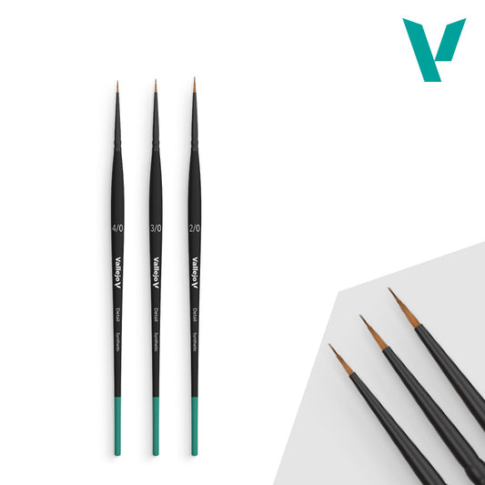 Vallejo Definition Set 4/0,3/0,2/0 Synthetic Brushes VALB02990