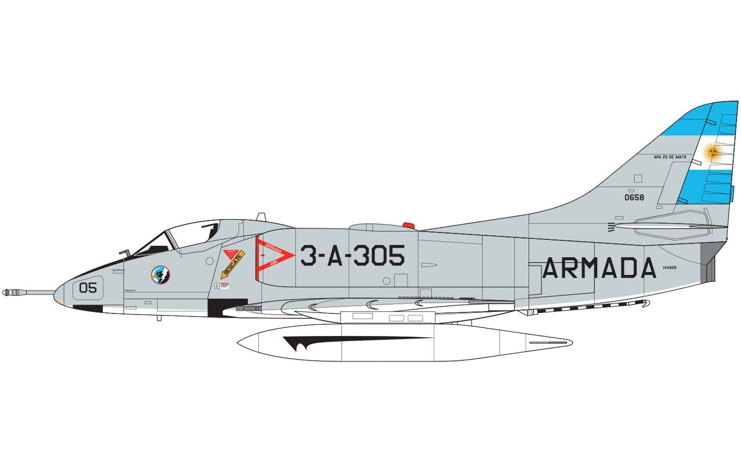 Douglas A4 Skyhawk d'Airfix 1/72 ARX3029 